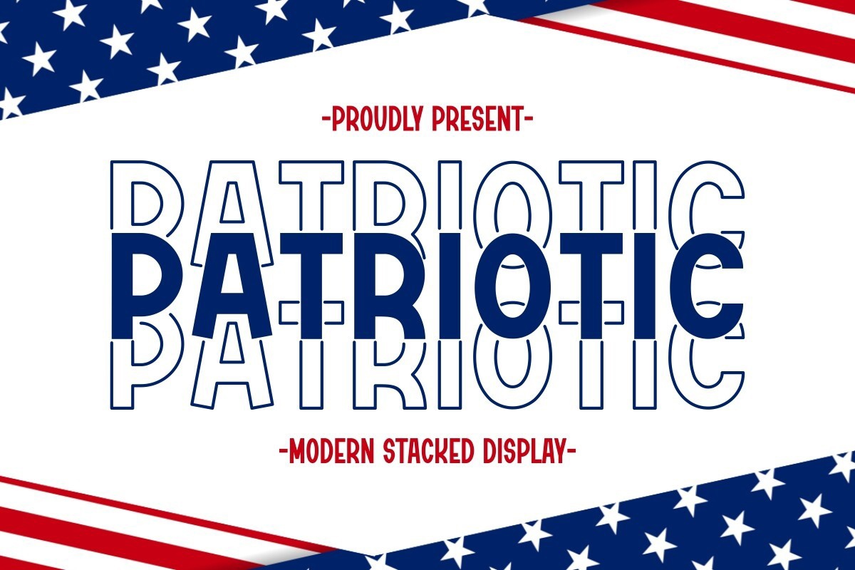 Patriotic Font preview