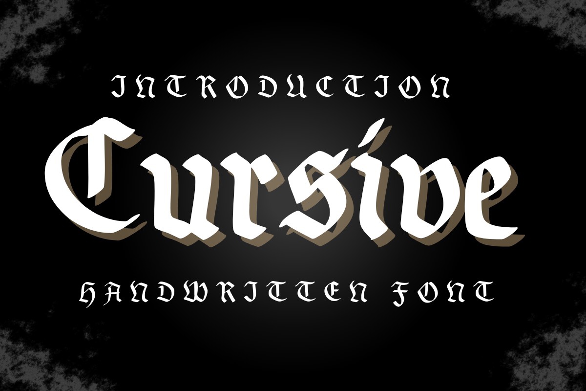 Cursive Font preview