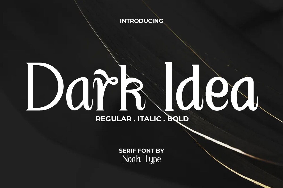 Dark Idea Font preview