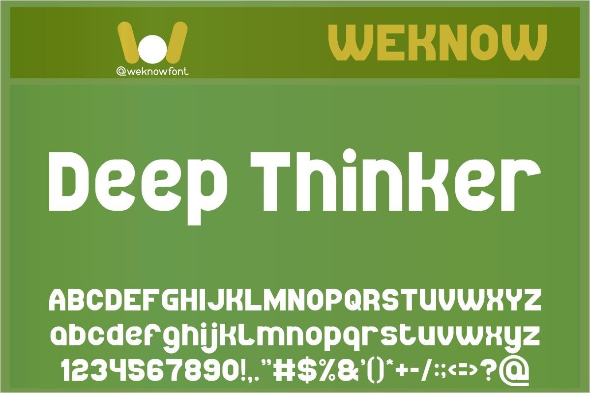 Deep Thinker Font preview