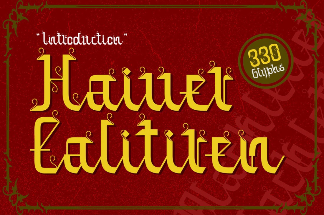 Haiver Ealitiren Font preview