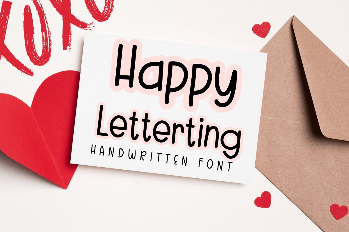 Happy Lettering Font preview