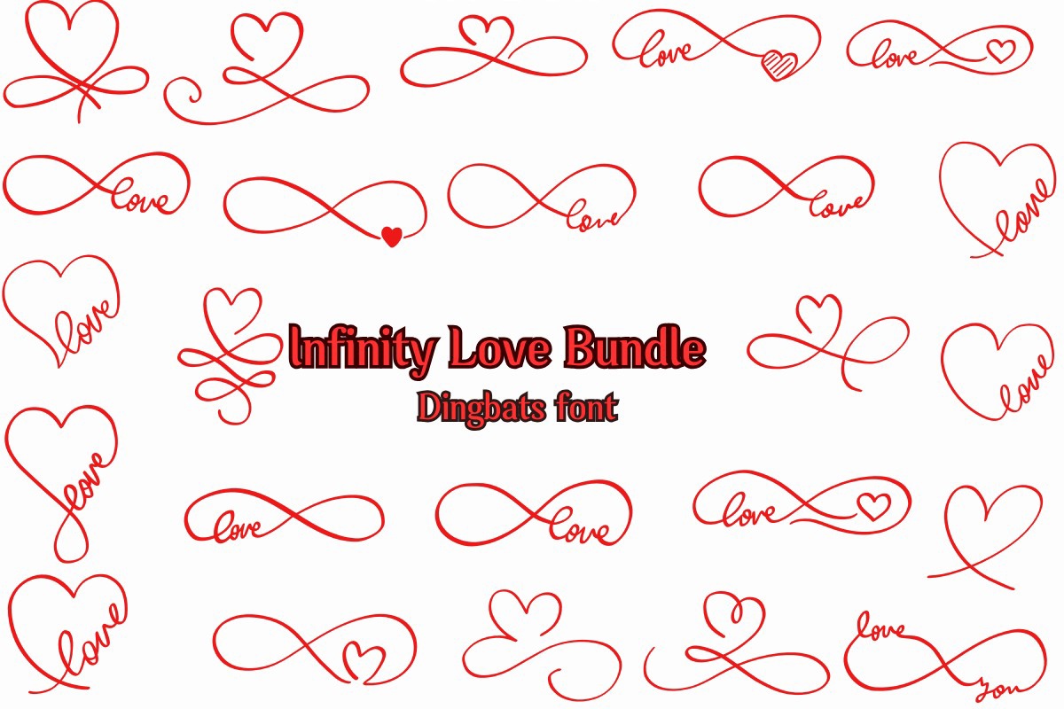 Infinity Love Bundle Font preview