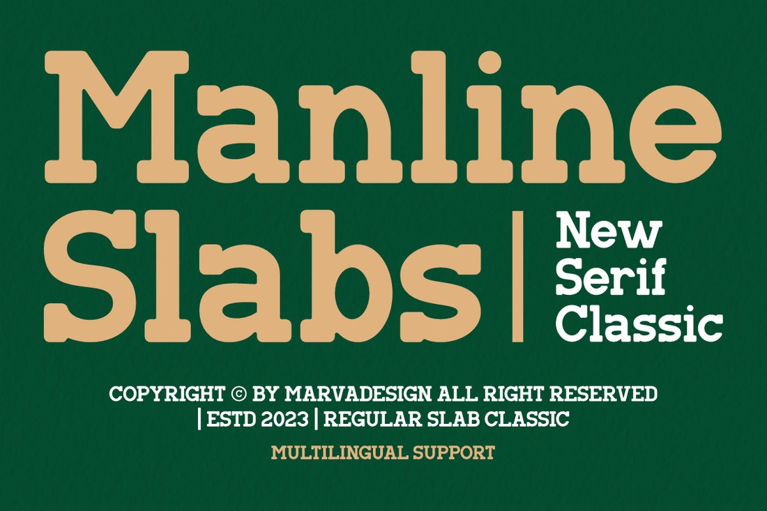 Manline Slabs Font preview