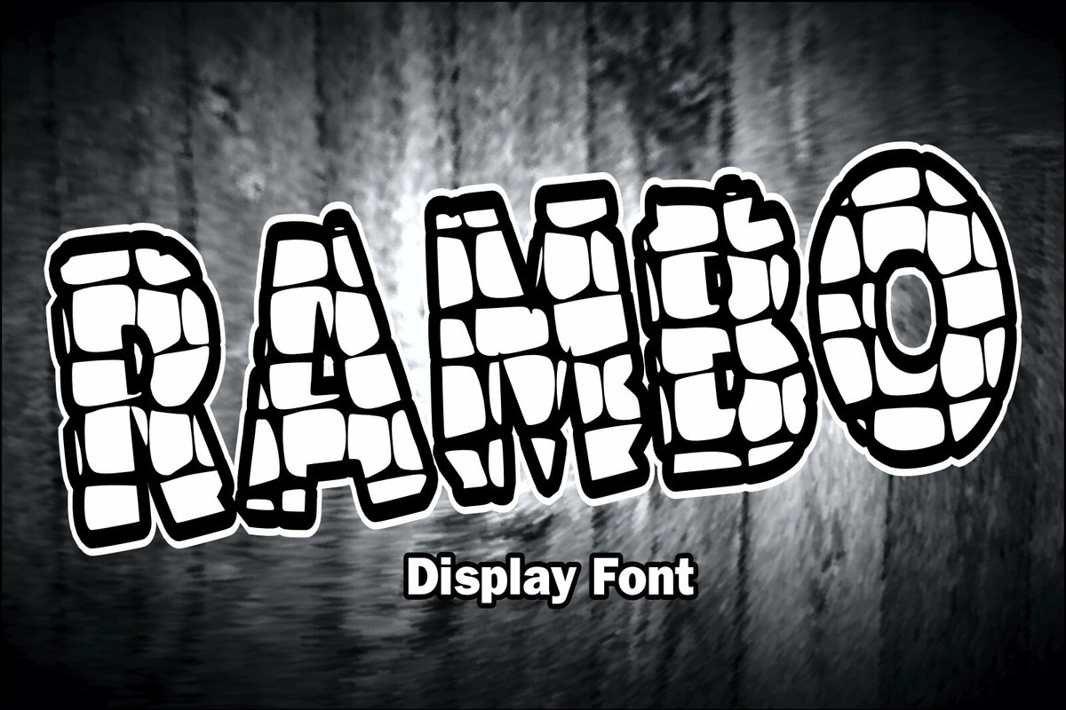 Rambo Font preview