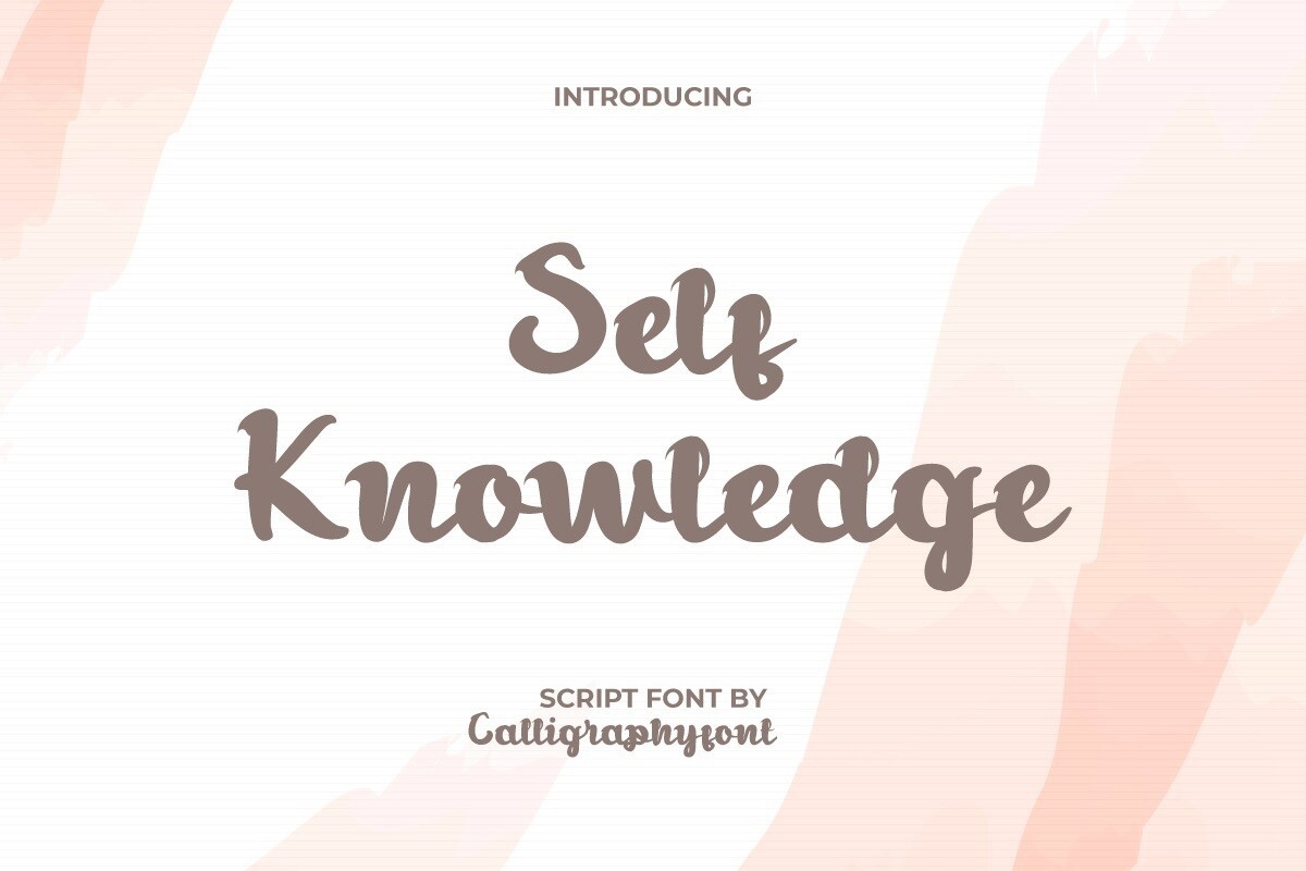 Self Knowledge Font preview