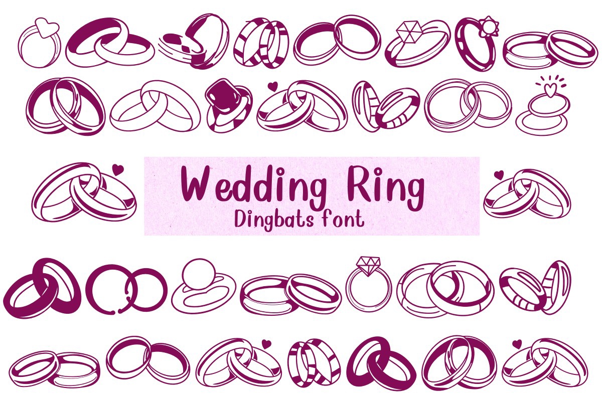 Wedding Ring Font preview