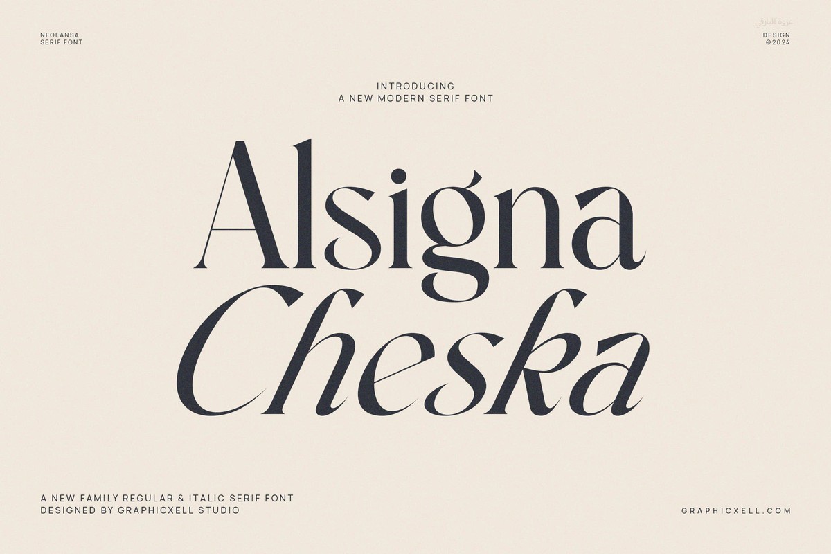 Alsgina Cheska Font preview