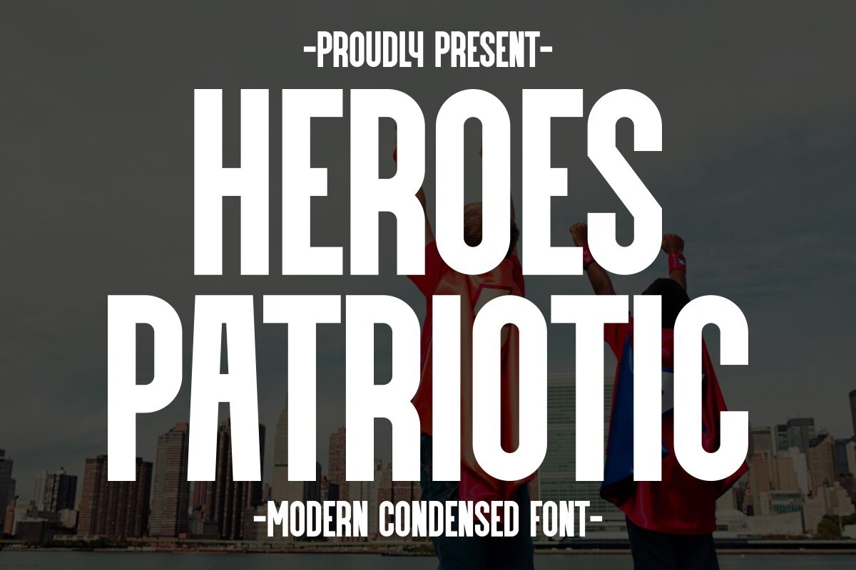 Heroes Patriotic Font preview