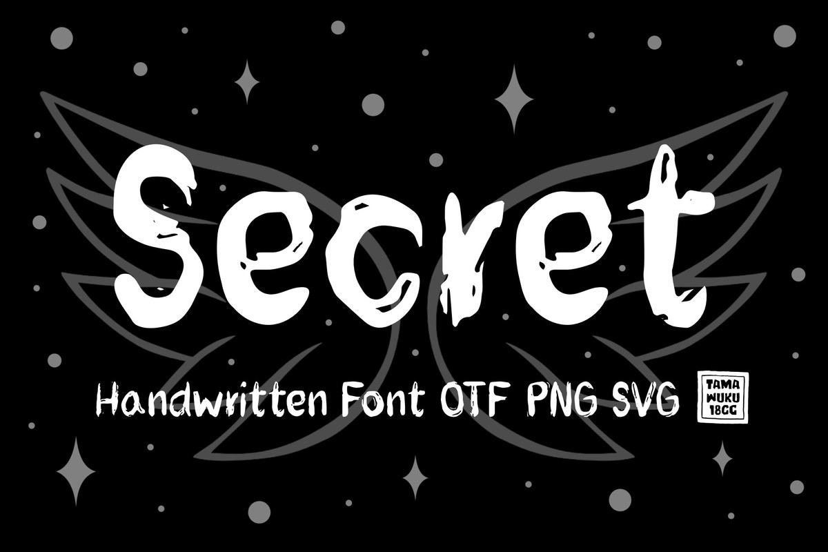 Secret Font preview