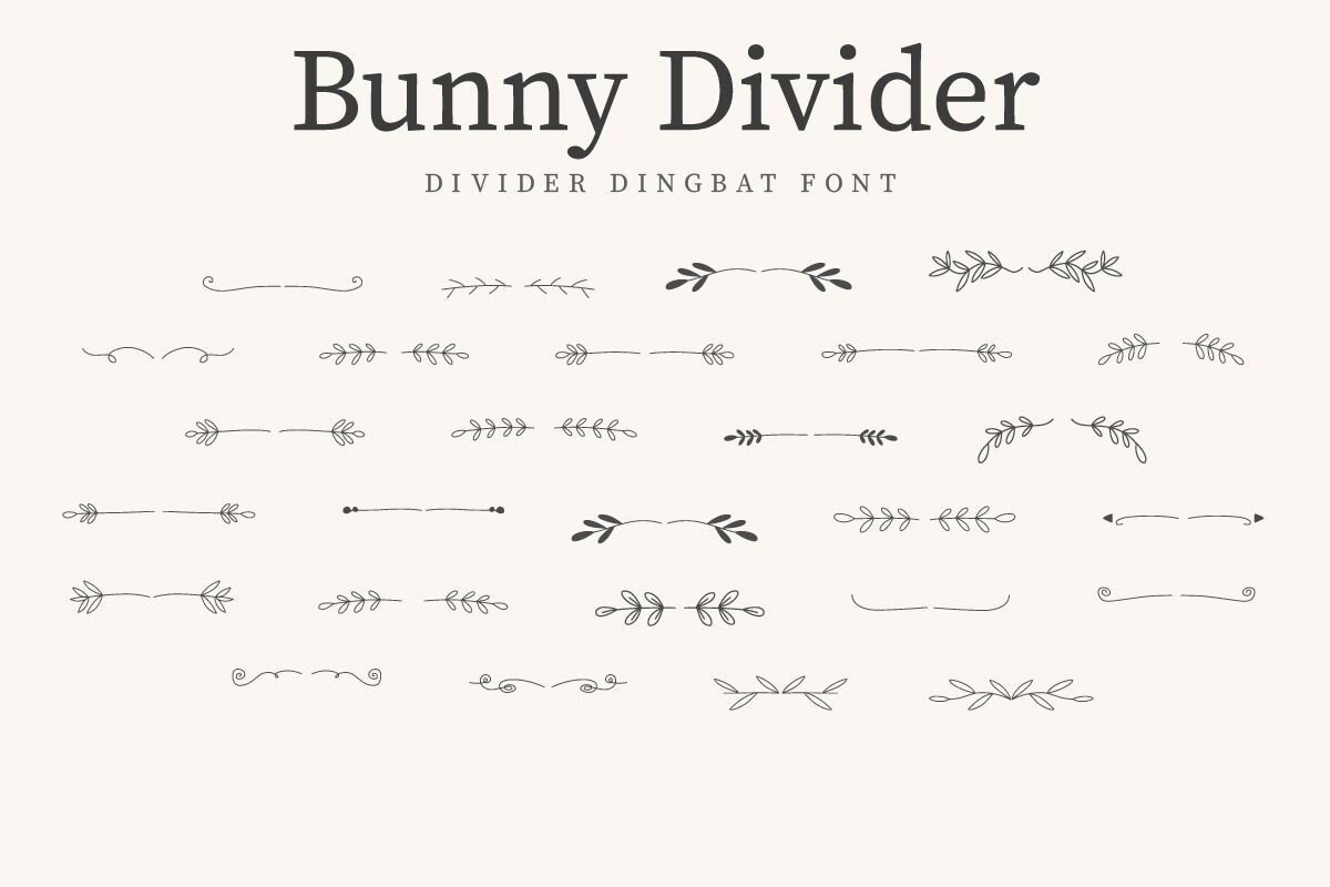 BunnyDivider Font preview