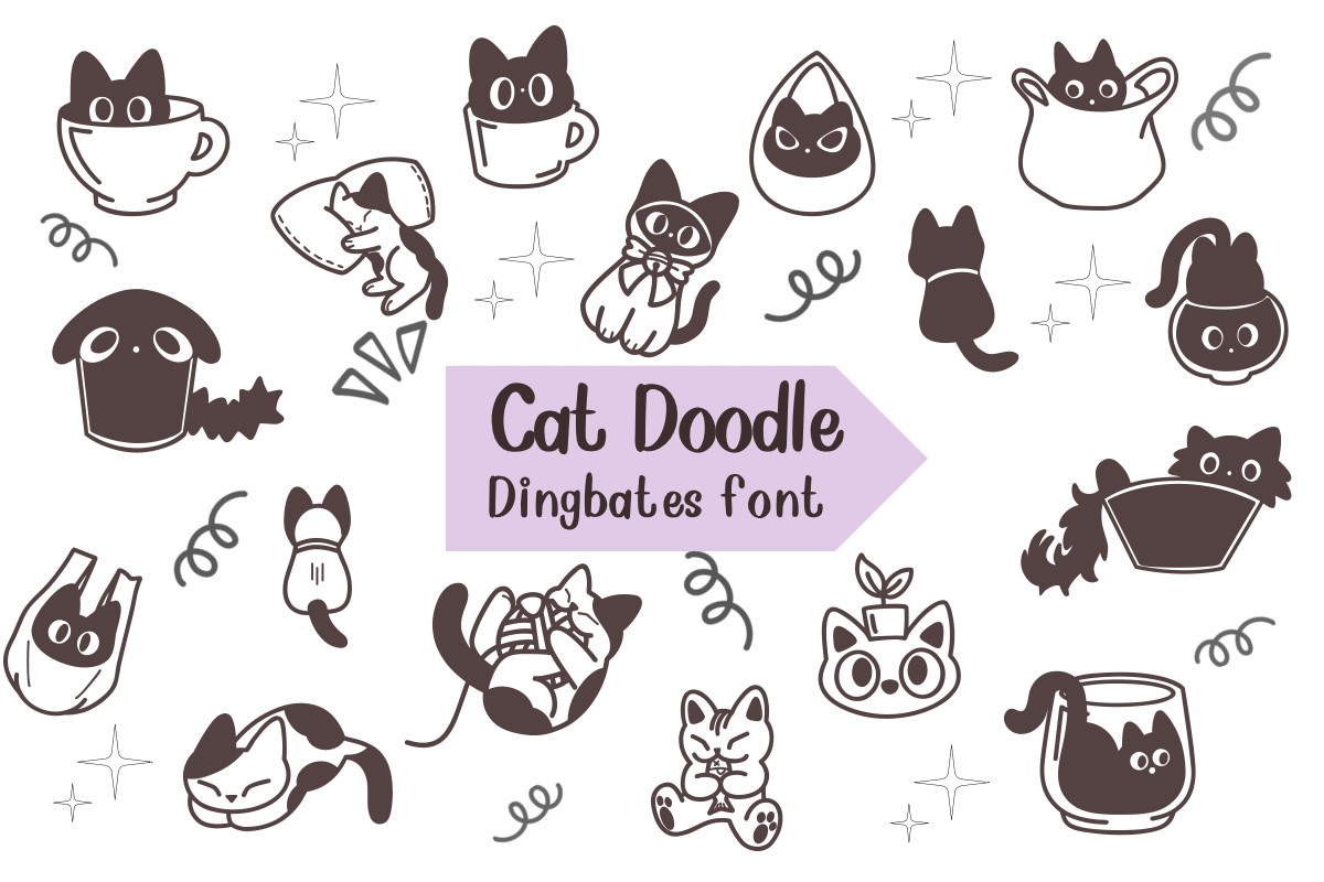 Cat Doodle Font preview