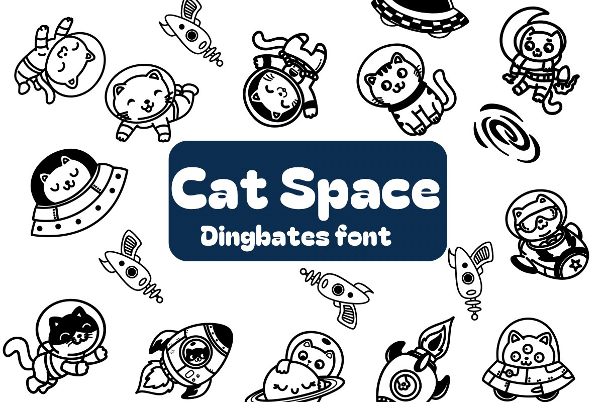 Cat Space Font preview