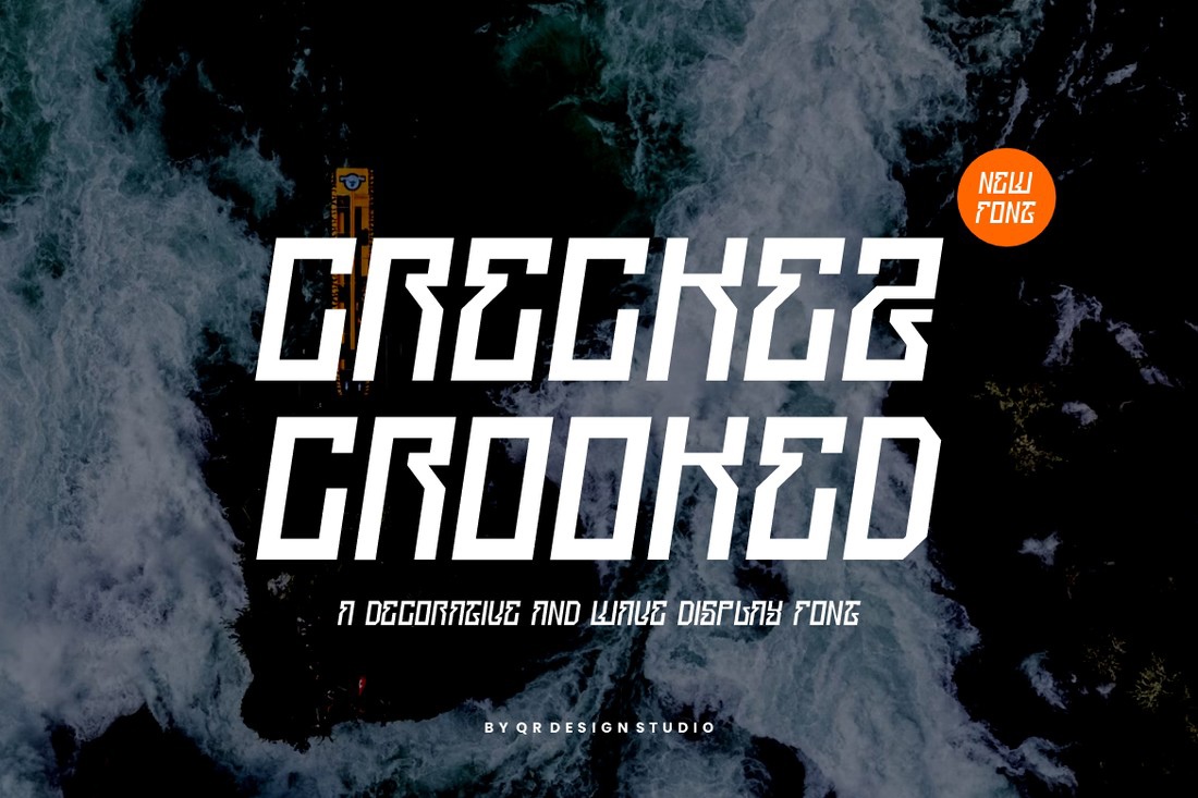 Creckez Crooked Font preview