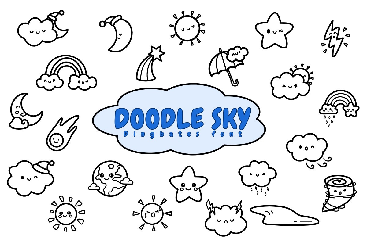 Doodle Sky Font preview