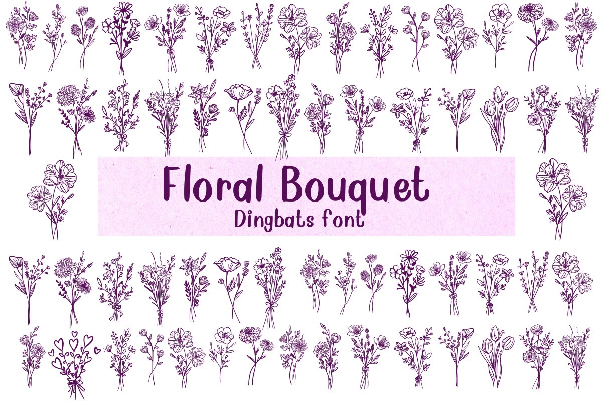 Floral Bouquet Font preview