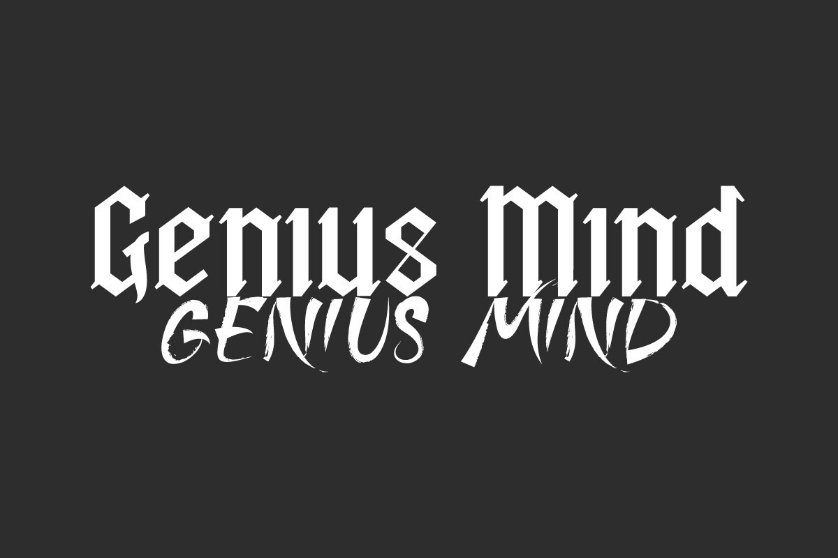 Genius Mind Font preview