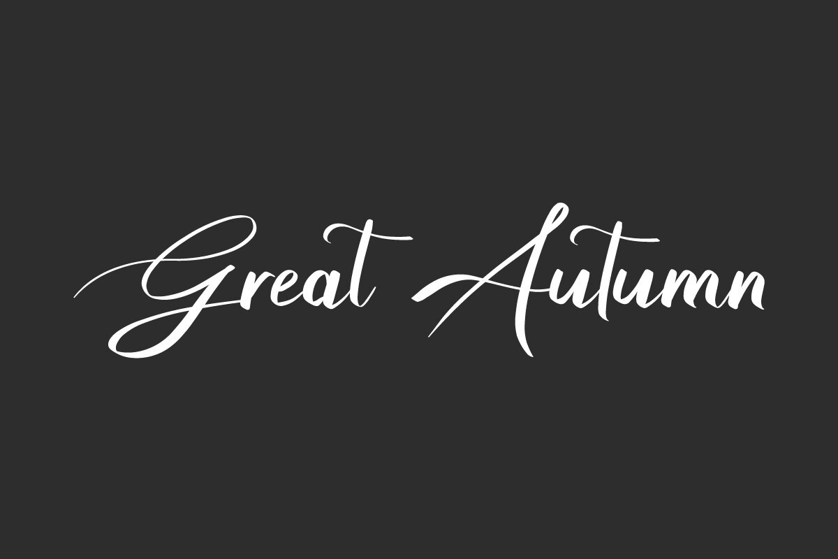 Great Autumn Font preview