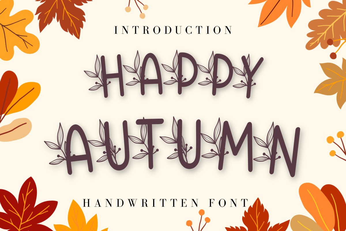 Happy Autumn Regular Font preview