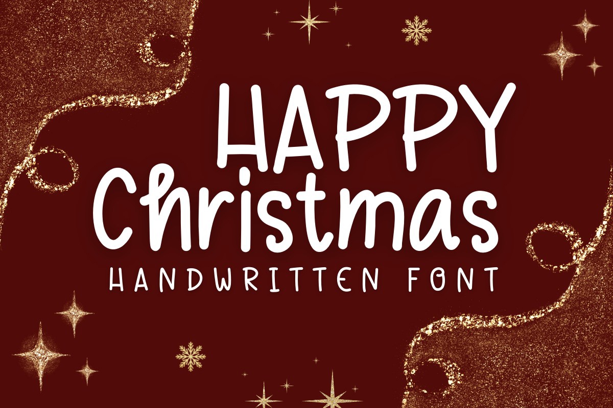 Happy Christmas Font preview