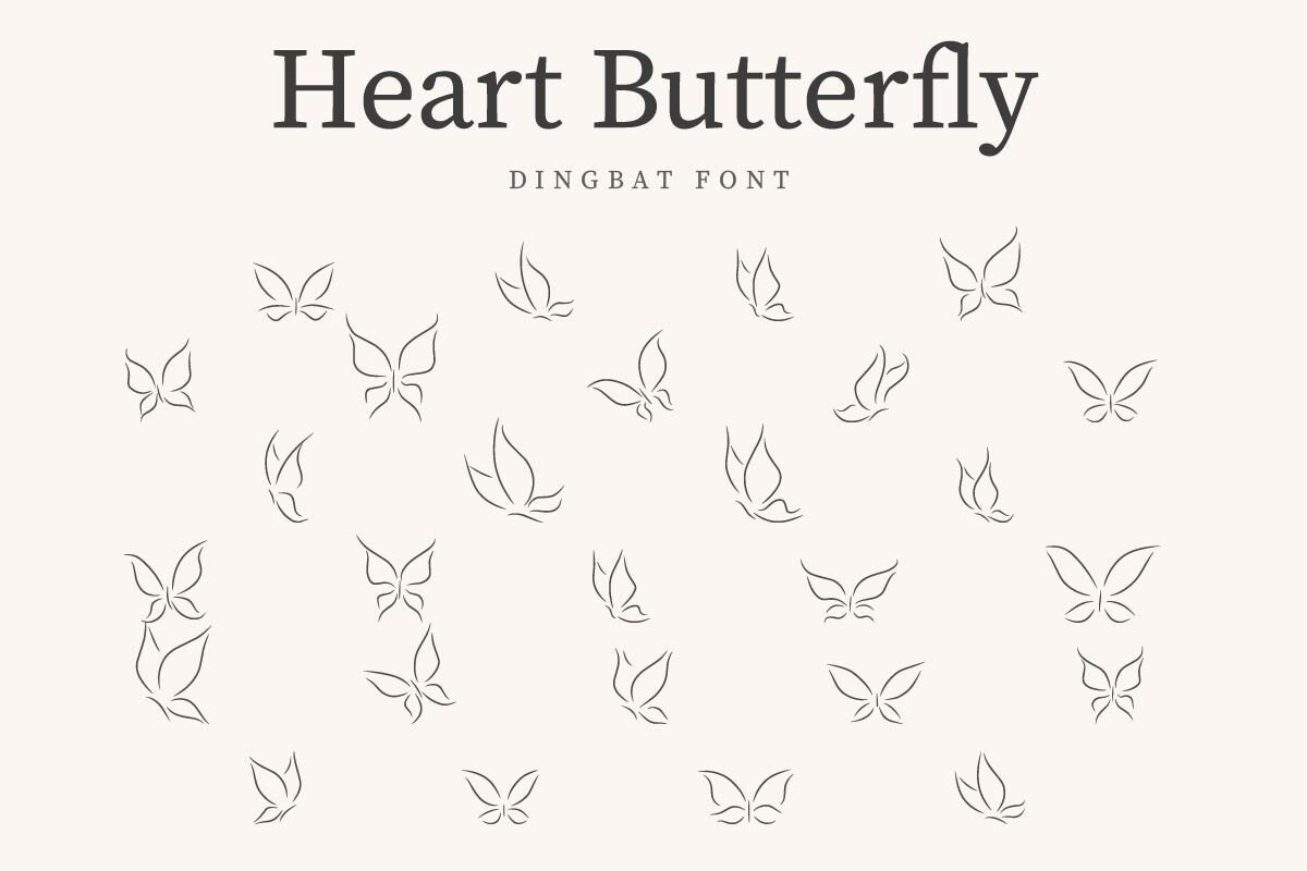 HeartButterfly Font preview