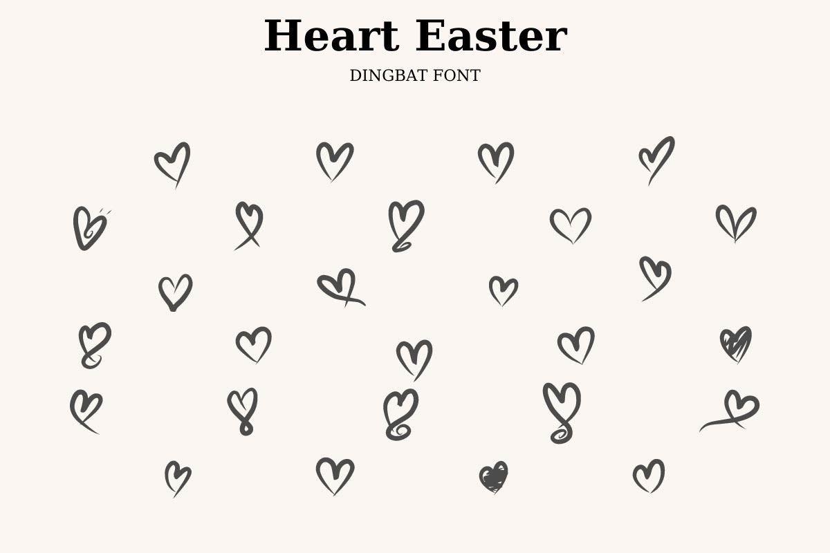 HeartEaster Font preview