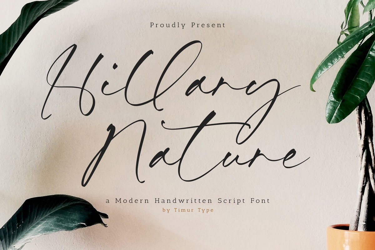 Hillary Nature Font preview