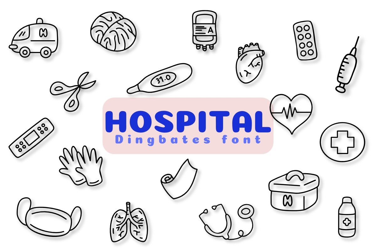 Hospital Font preview