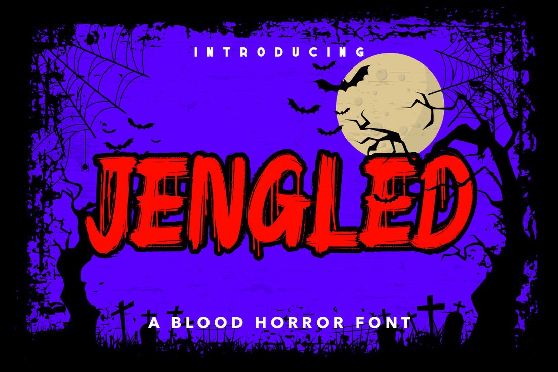 Jengled Font preview