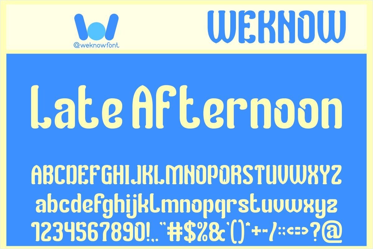 Late Afternoon Font preview