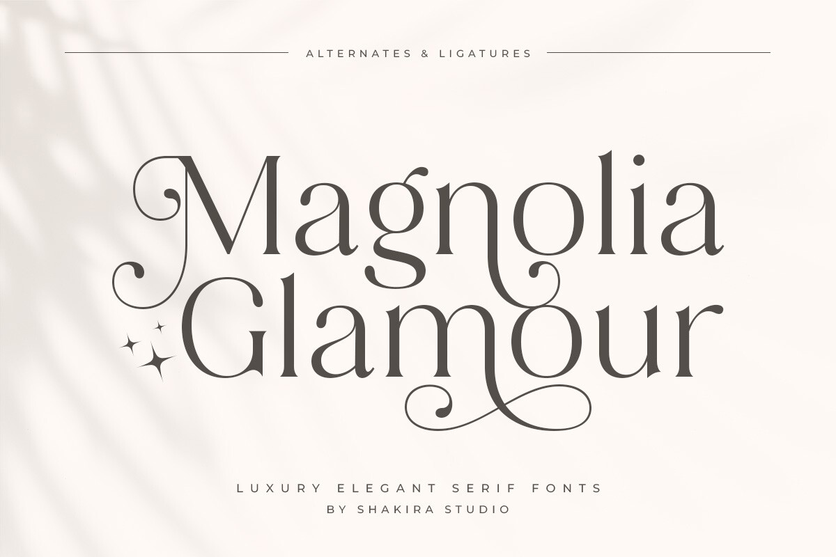 Magnolia Glamour Font preview