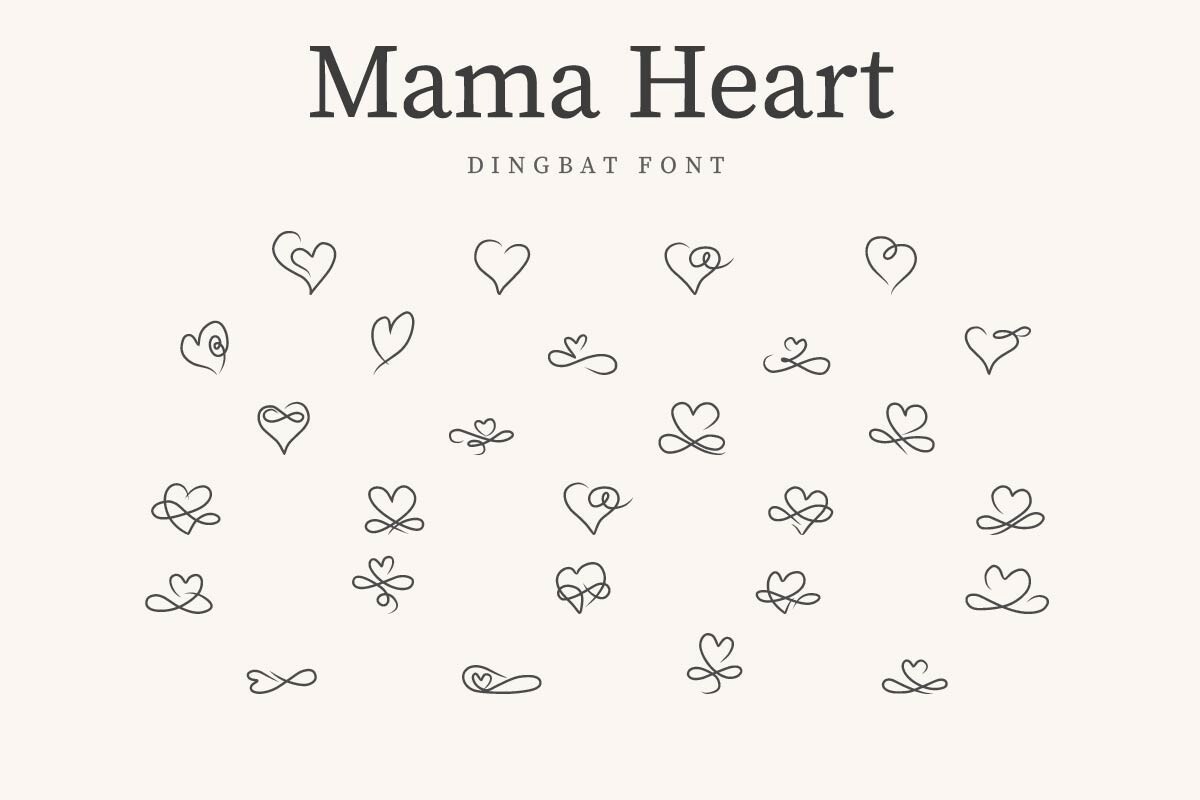 MamaHeart Font preview