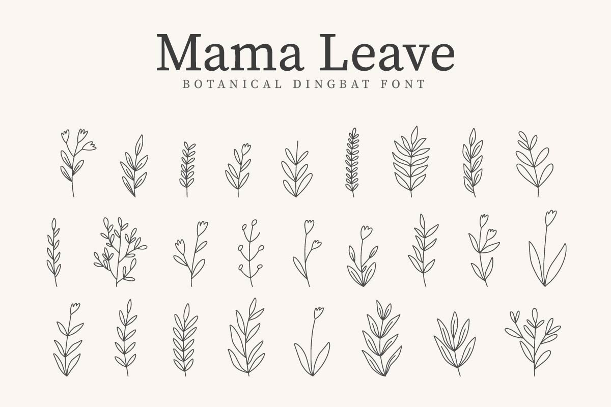 MamaLeave Font preview