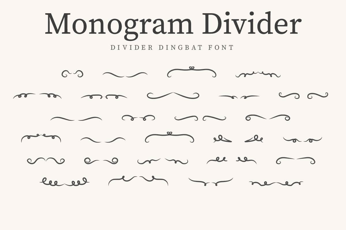 MonogramDivider Font preview