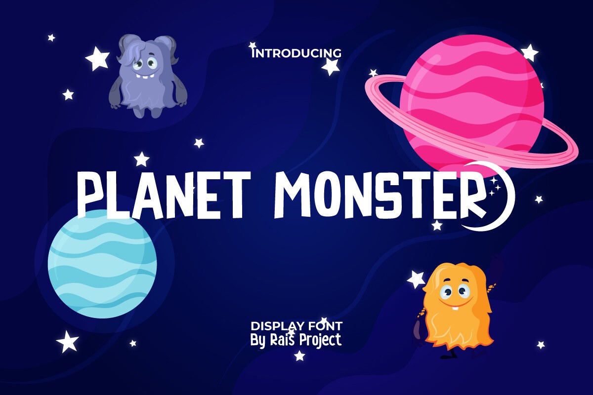 Planet Monster Font preview