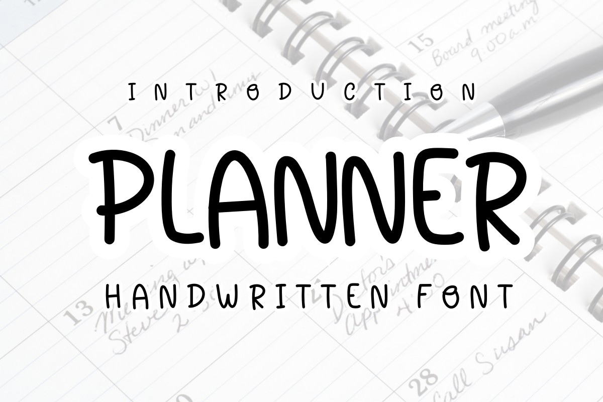 Planner Font preview