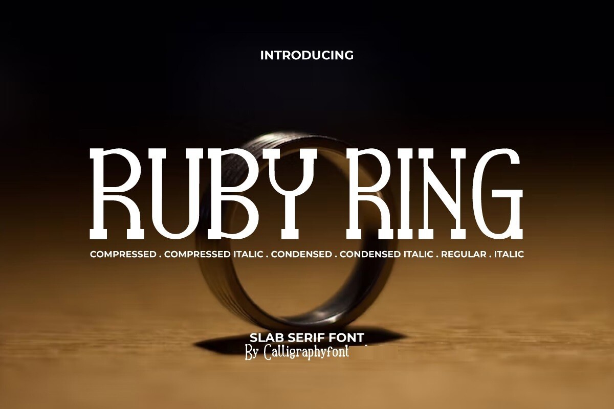 Ruby Ring Font preview