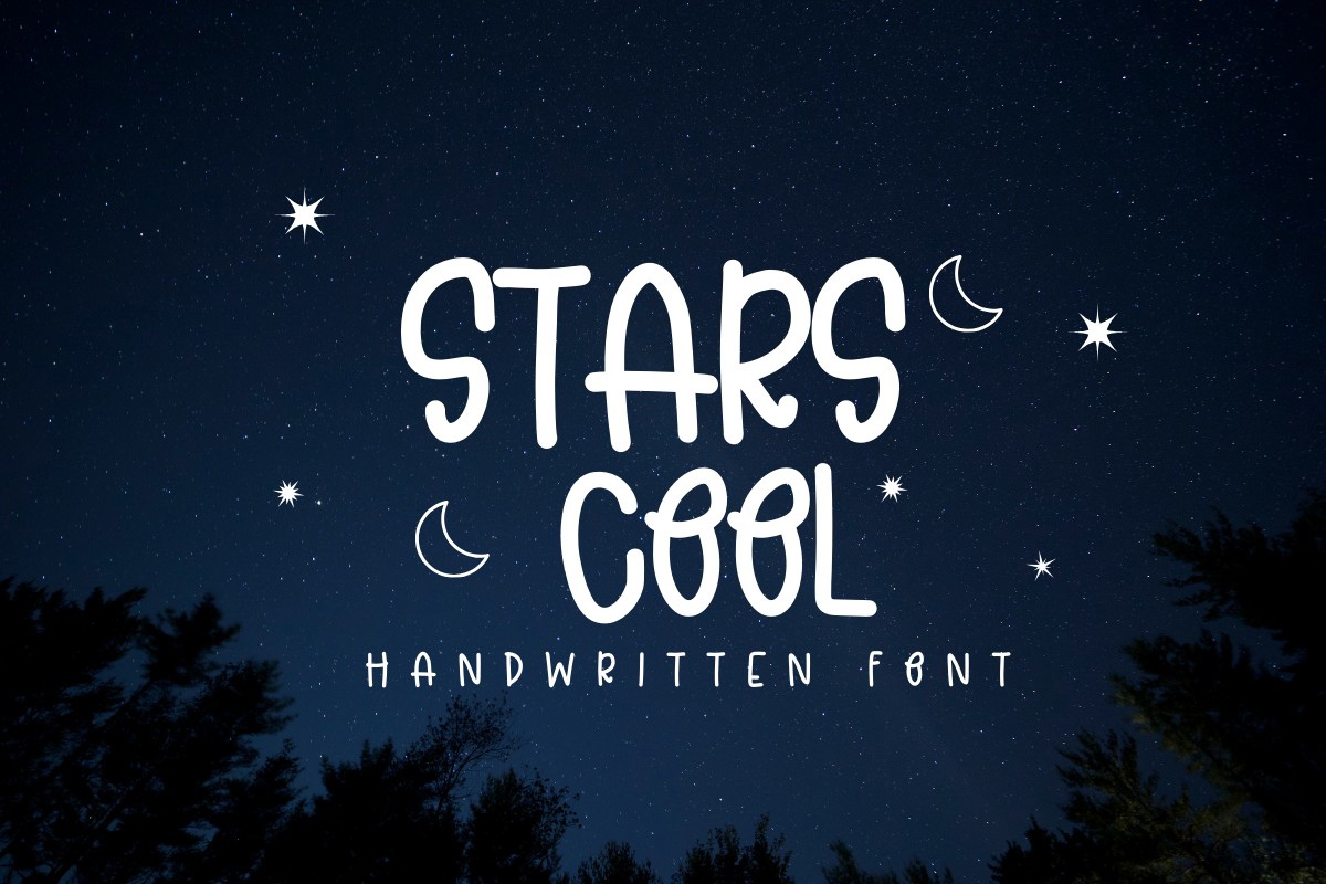 Stars Cool Font preview