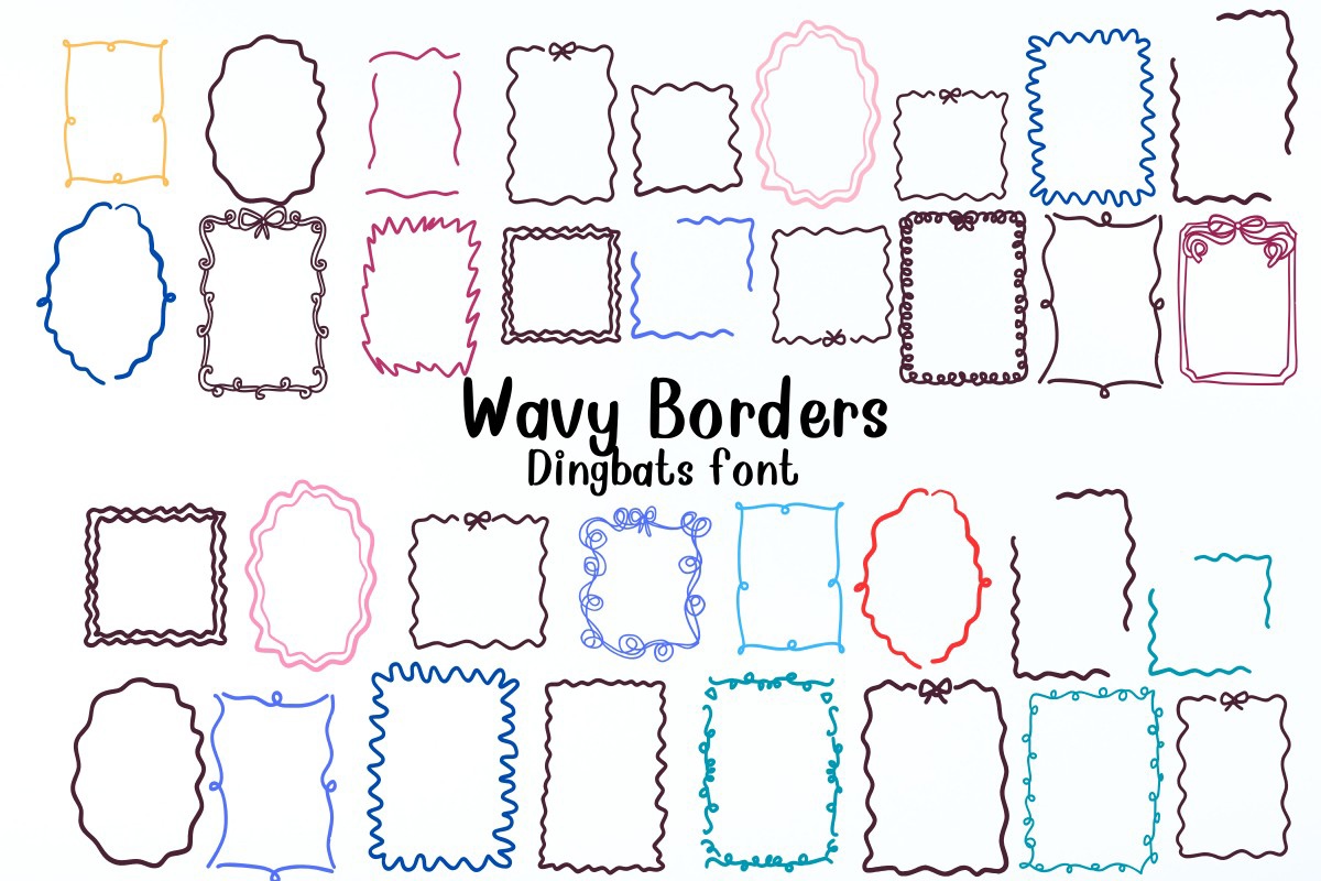 Wavy Borders Font preview