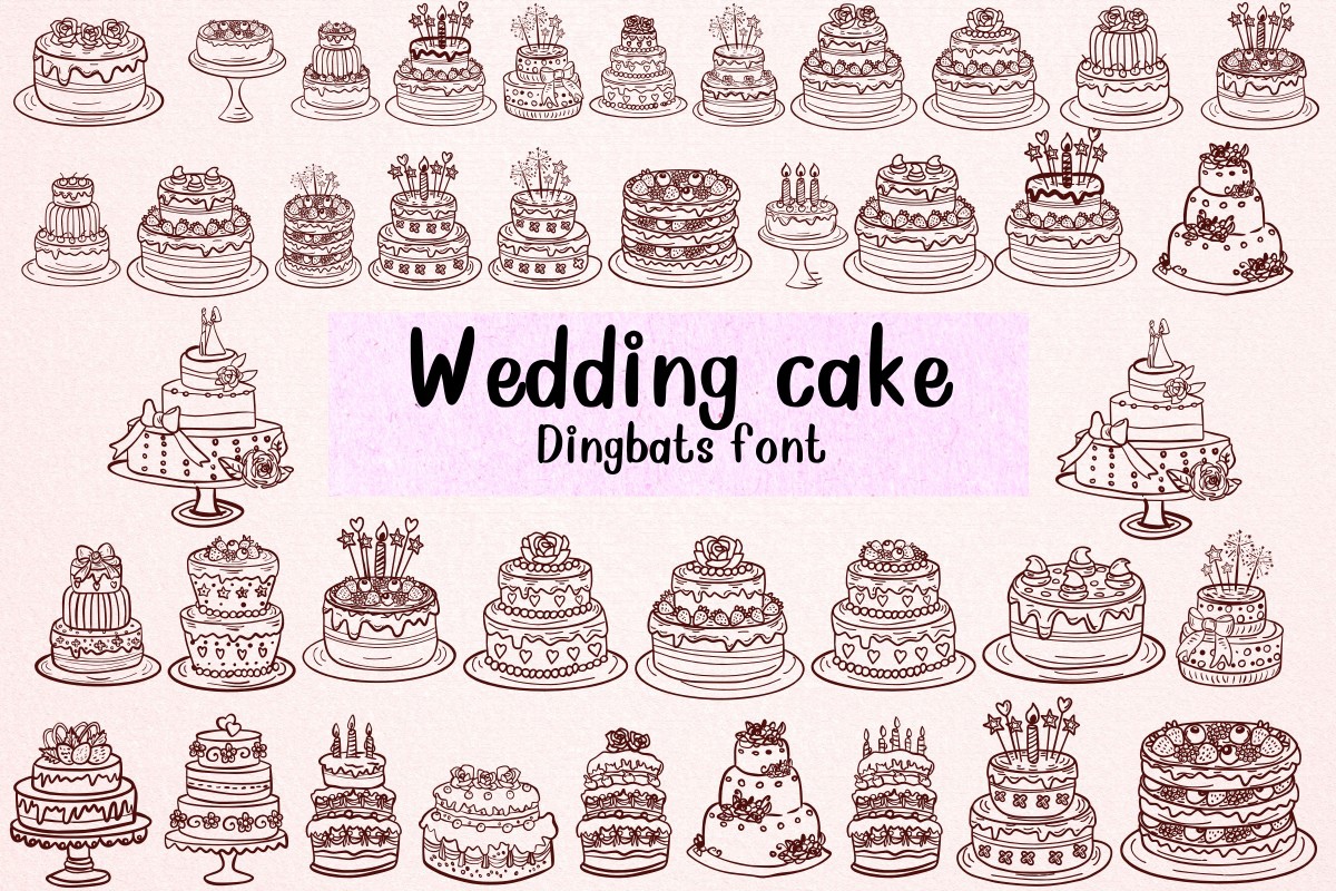 Wedding Cake Font preview