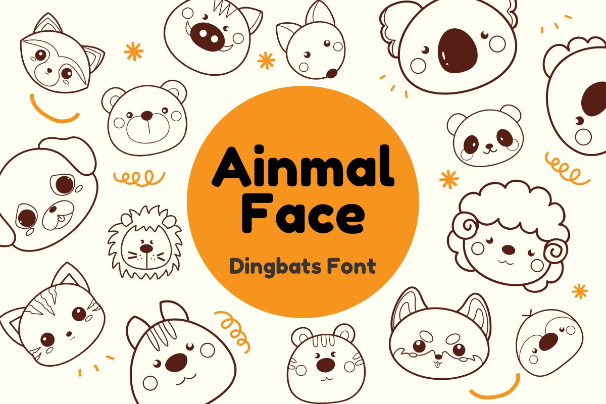 Animal Face Font preview