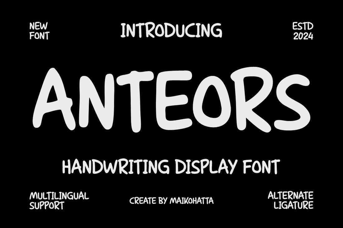 Anteors Font preview