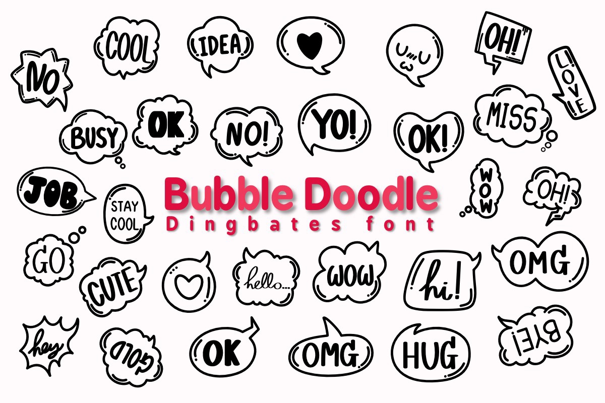 Bubble Doodle Font preview