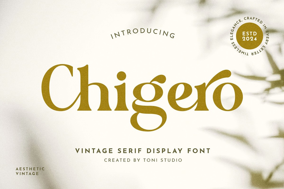 Chigero Font preview