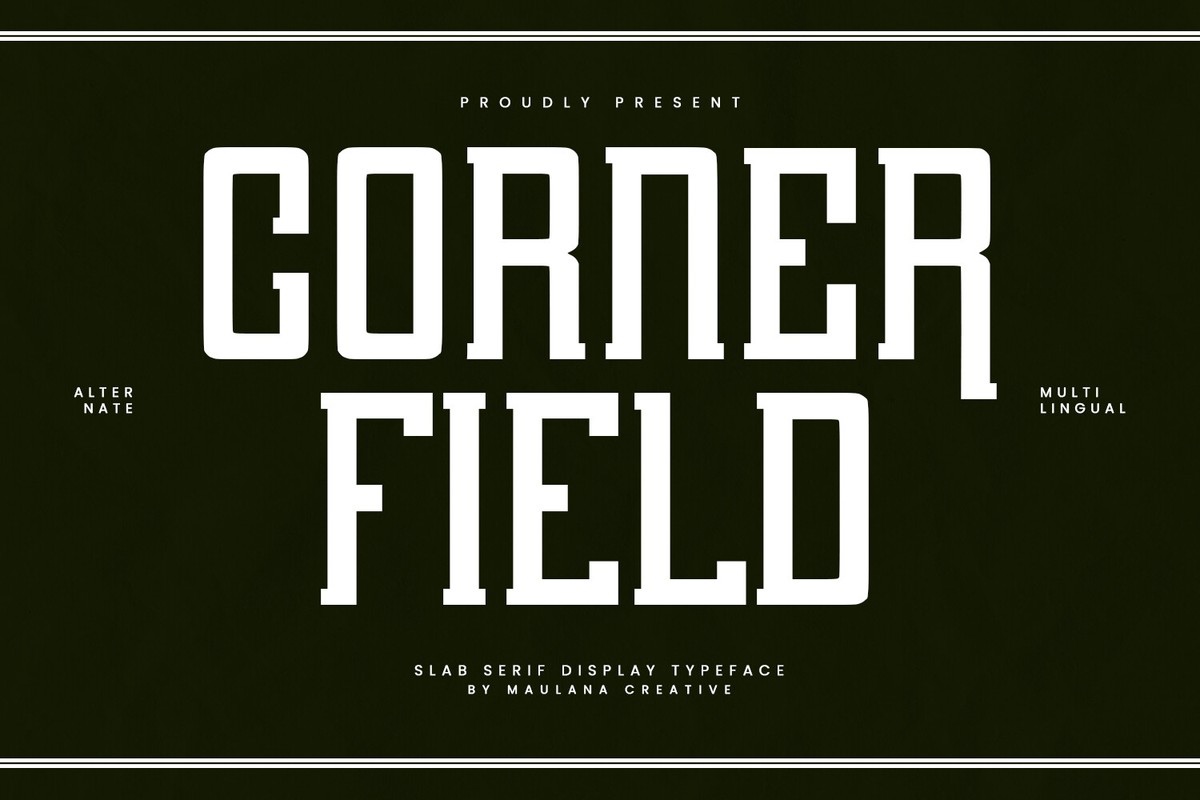 Corner Field Font preview