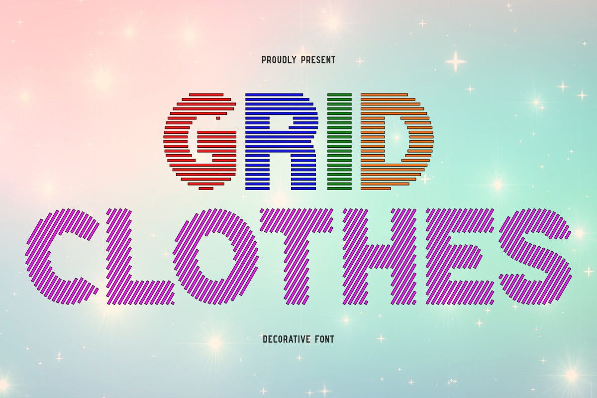 Grid Clothes Font preview