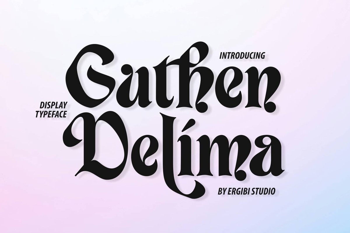 Guthen Delima Font preview