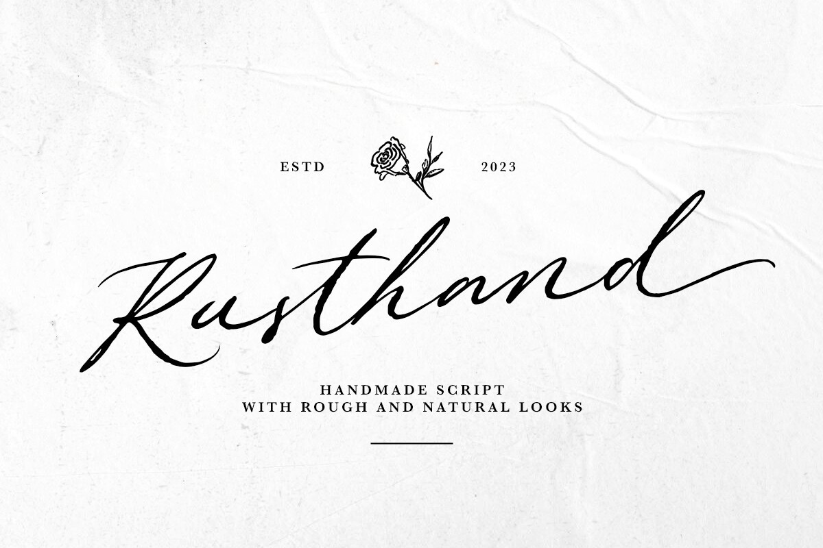 Rusthand Font preview