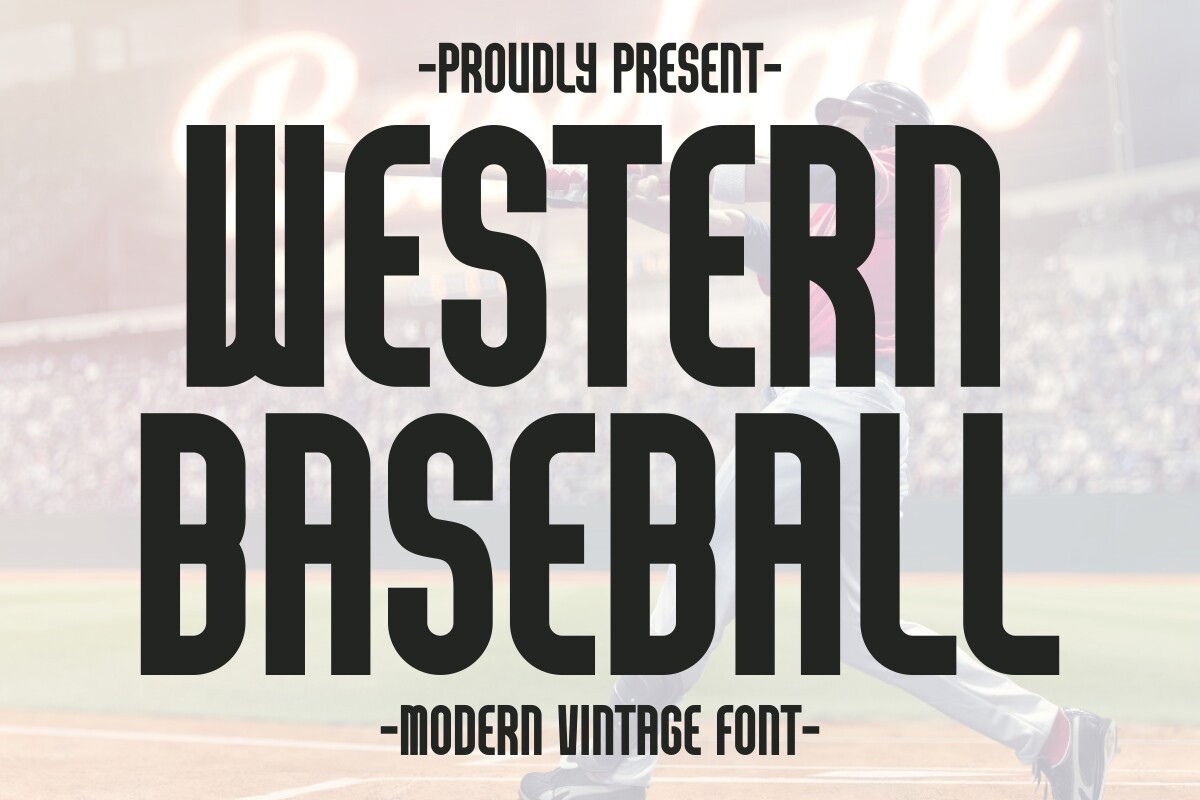 Western Baseball Font preview