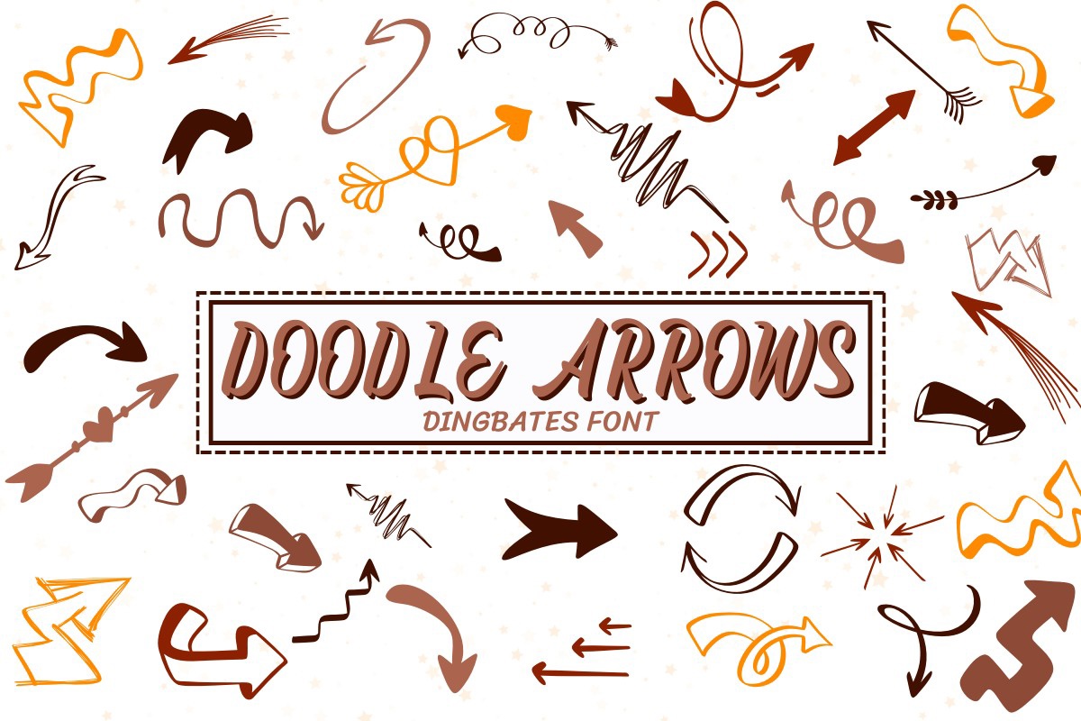 Doodle Arrows Font preview